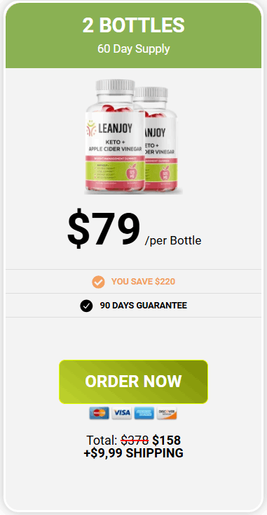 LeanJoy 2 bottle starter pack — 60 day supply pricing